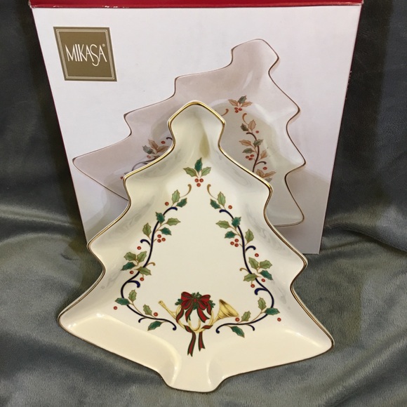 Mikasa Holiday Tree Candy Dish - Picture 1 of 6